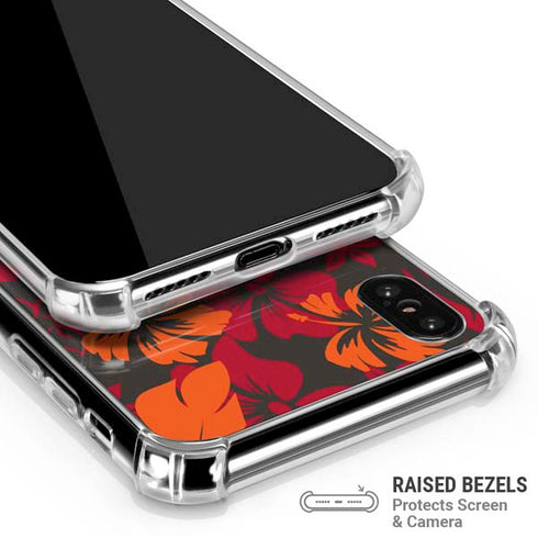 NFL Tampa Bay Buccaneers Tropical Print iPhone XS Max Clear Case